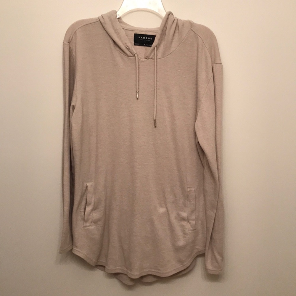 Pacsun Longline Hoodie (Beige) - M